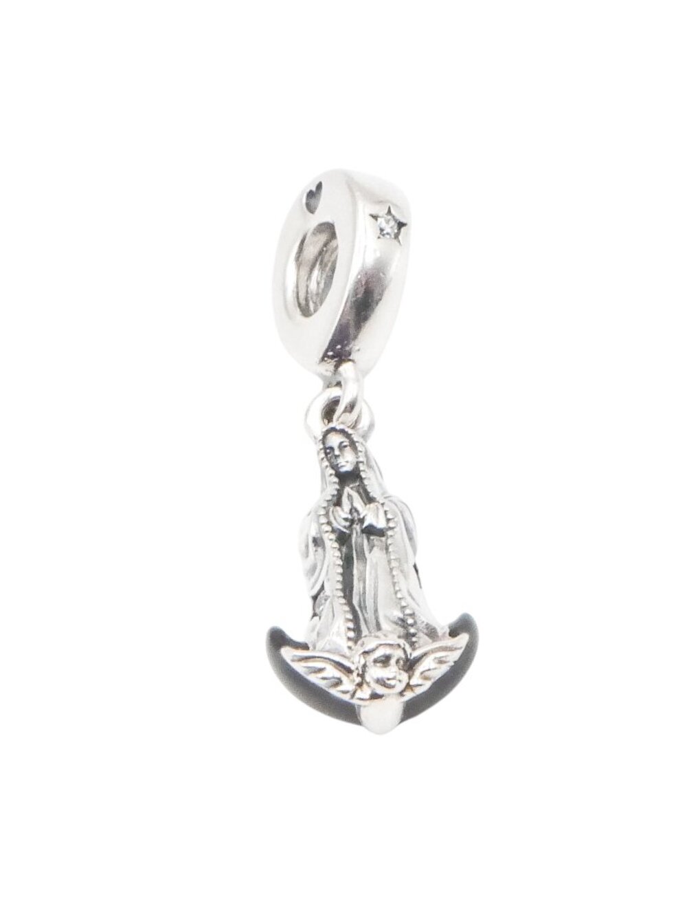 Pandora Virgin of Guadalupe Dangle Charm Sterling Silver with Clear Zirconia